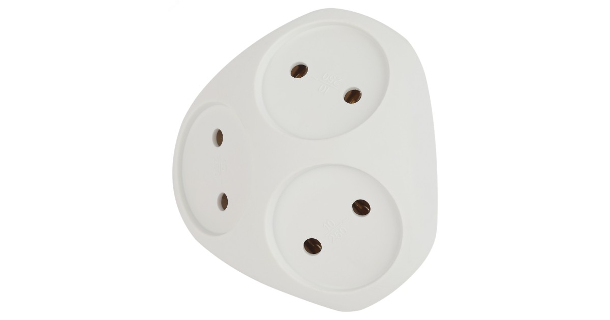 Купить Разветвитель 3-м без заземл. 10А IP20 SPx-3-W бел. Б0053481 Эра оптом в Москве