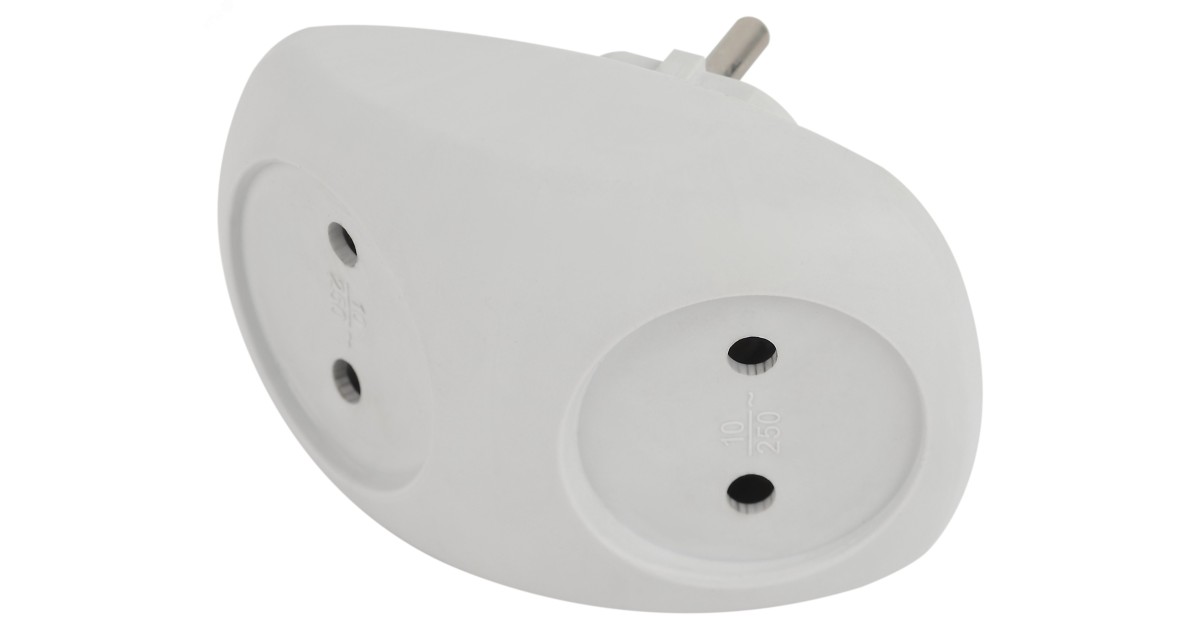 Купить Разветвитель 2-м без заземл. 10А IP20 SPx-2-W бел. Б0053480 Эра оптом в Москве