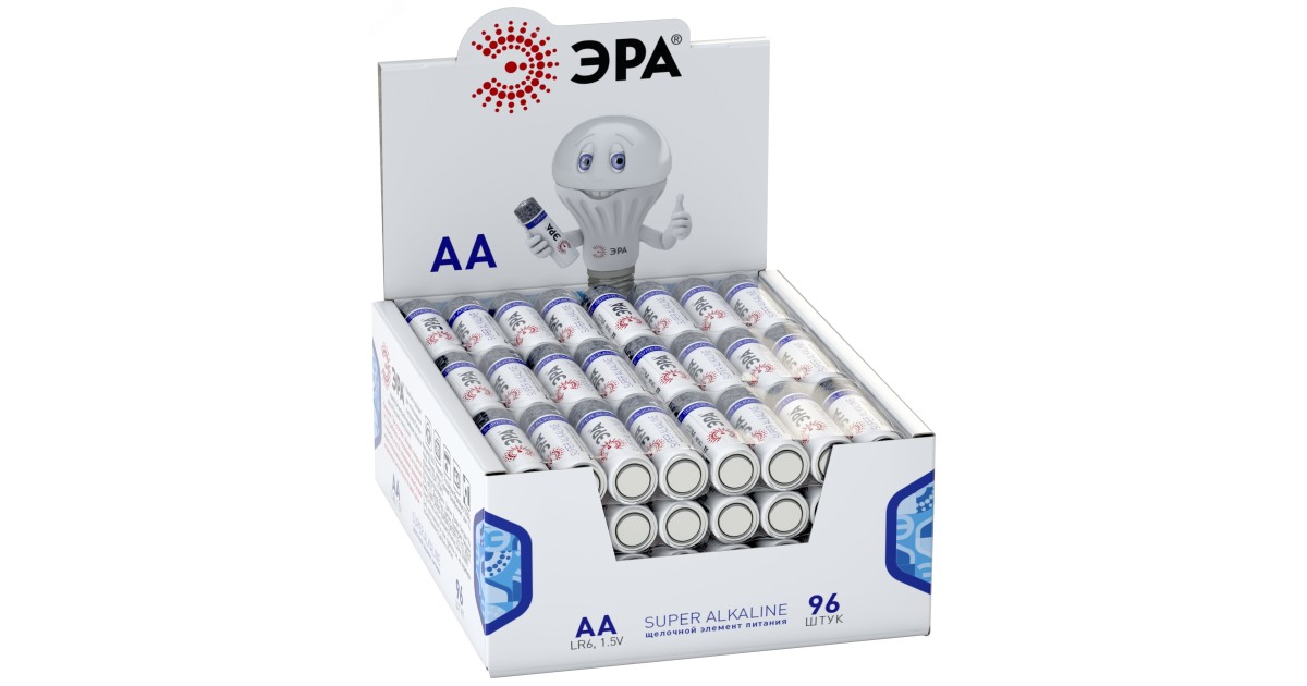 Купить Батарейки LR6-4S promo-box SUPER Alkaline (96/384/18432) Б0018951 Эра оптом в Москве
