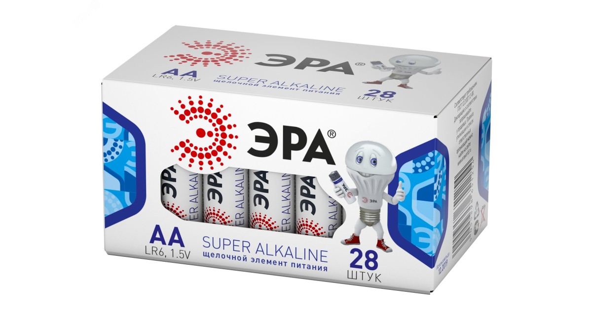 Купить Батарейки LR6-28 box SUPER Alkaline (28/840/18480) Б0002910 Эра оптом в Москве