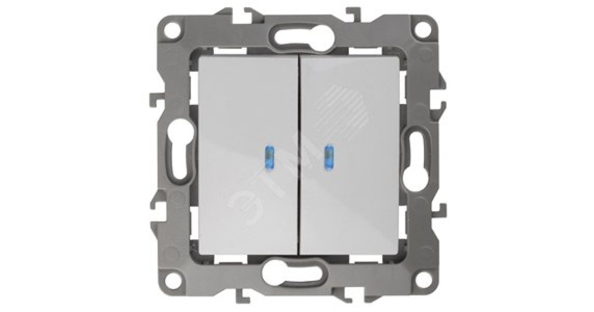 Купить Выключатель 2-кл. СП Эра12 12-1105-01 10А IP20 250В 10AX с подсветкой механизм бел. Б0014657 Эра оптом в Москве