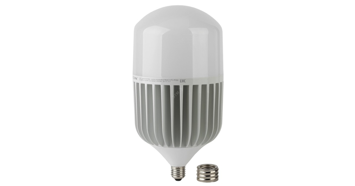 Купить Лампа светодиодная высокомощная STD LED POWER T160-100W-4000-E27/E40 100Вт T160 колокол 4000К нейтр. бел. E27/E40 (переходник в компл.) 8000лм Б0032089 Эра оптом в Москве