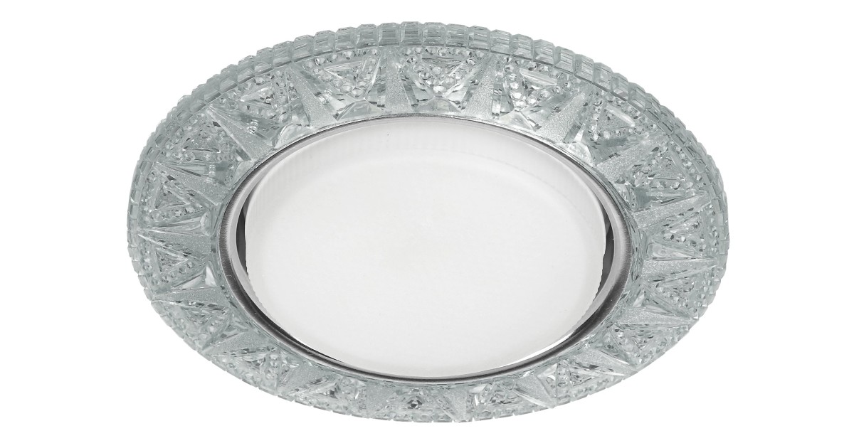 Купить Светильник точечный DK LD22 SL/WH GX53 декор со светодиод. подсветкой прозр. ЭРА Б0029625 Эра оптом в Москве