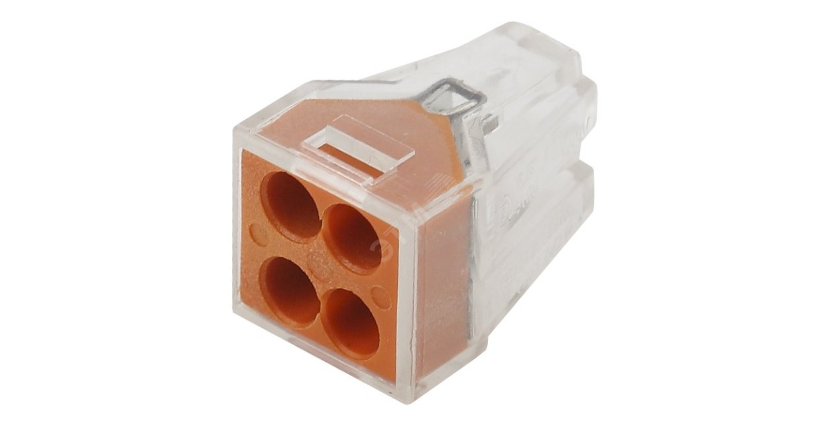 Купить NO-222-19 Клемма СМК, серия 104, 4 отверстия, 1.0-2.5мм2 (упак. 100 шт.) (100/5000/120000) Б0033393 Эра оптом в Москве