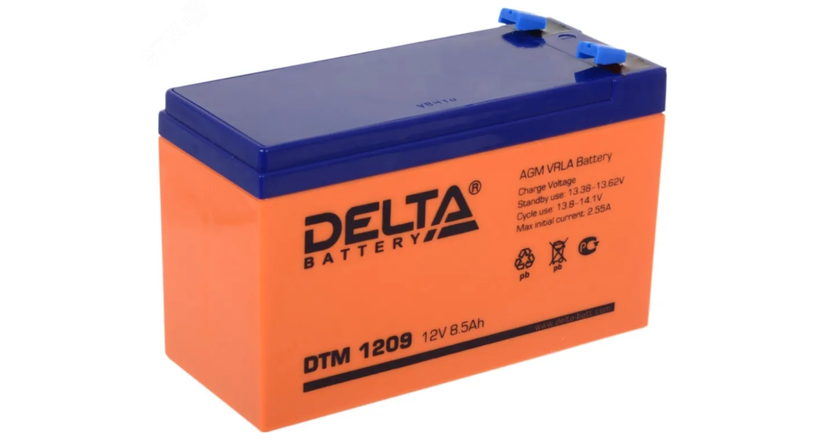 Купить Аккумулятор UPS 12В 9А.ч DTM 1209 DELTA оптом в Москве