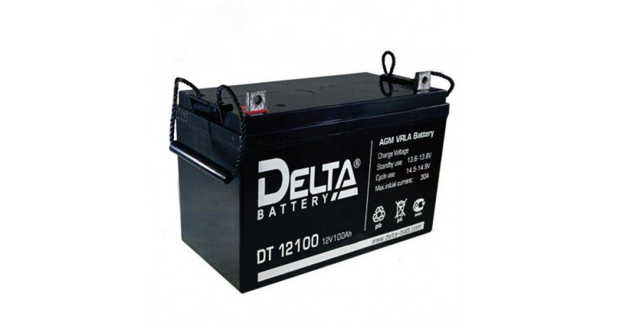 Купить Аккумулятор ОПС 12В 100А.ч DT 12100 DELTA оптом в Москве