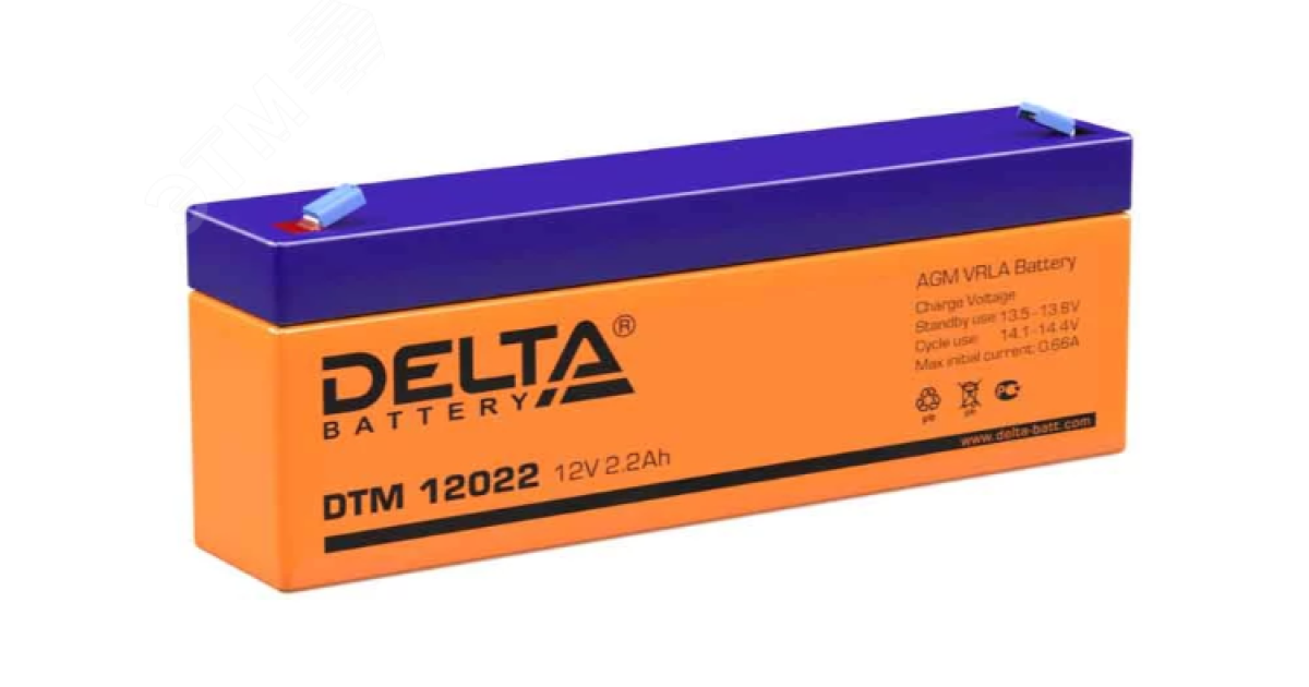 Купить Аккумулятор DTM 12В 2.2Ач 4614010050001 DELTA оптом в Москве