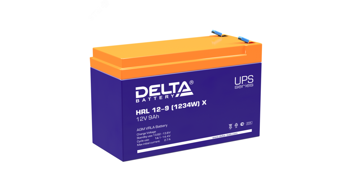 Купить Аккумулятор HRL X 12В 9Ач 1234W 4614010610015 DELTA оптом в Москве