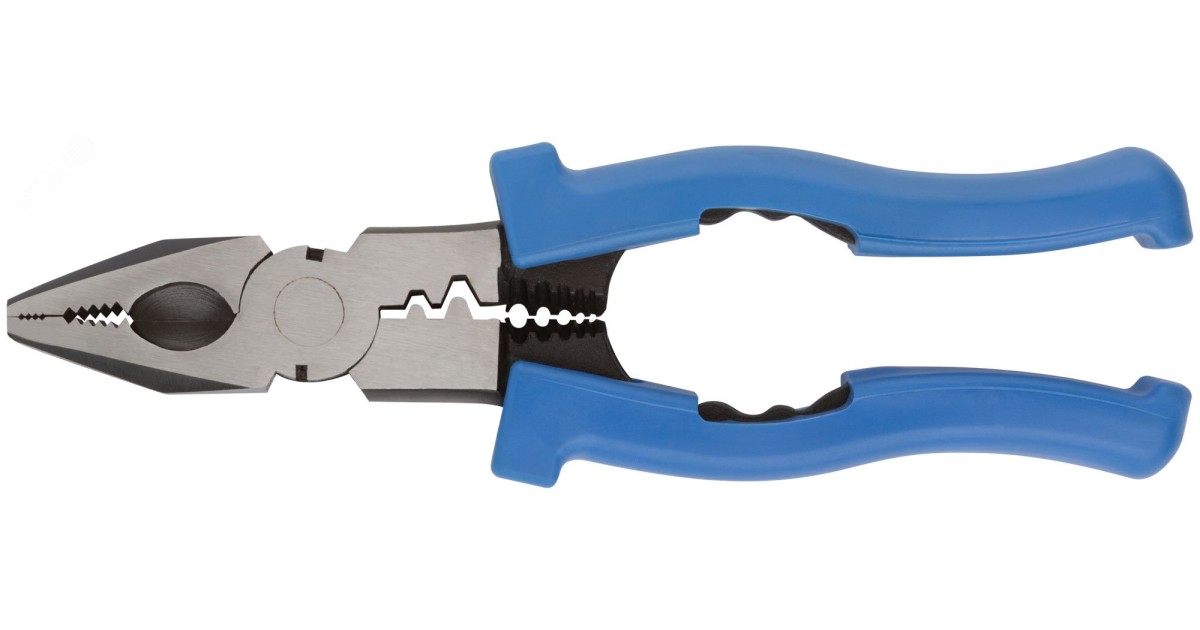 Купить Плоскогубцы комбинированные многофункциональные, пластиковые ручки, Профи 200 мм 51012 FIT оптом в Москве