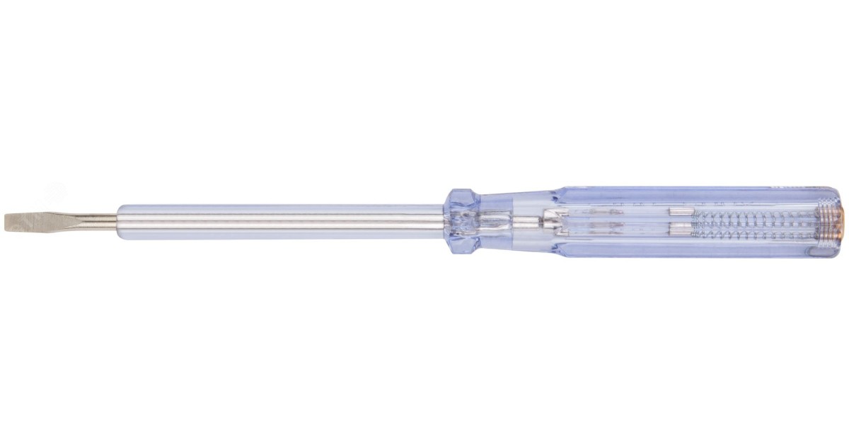 Купить Отвертка индикаторная, белая ручка, 100-500 В, 190 мм 56529 FIT оптом в Москве