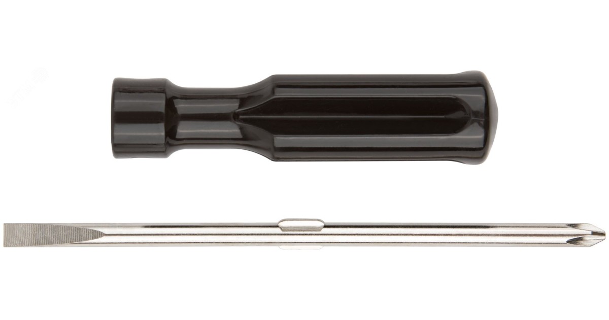 Купить Отвертка переставная, CrV сталь, черная пластиковая ручка 6х70 мм PH2/SL6 56204 FIT оптом в Москве