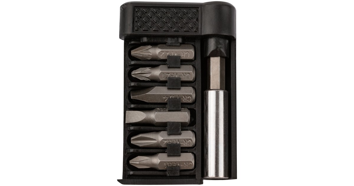 Купить Биты набор 6 шт, CrV 25 мм + адаптер 57660 FIT оптом в Москве