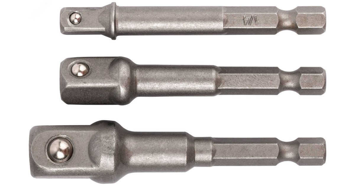 Купить Адаптеры под головки с хвостовика под биты набор 3 штCrV 57953 FIT оптом в Москве