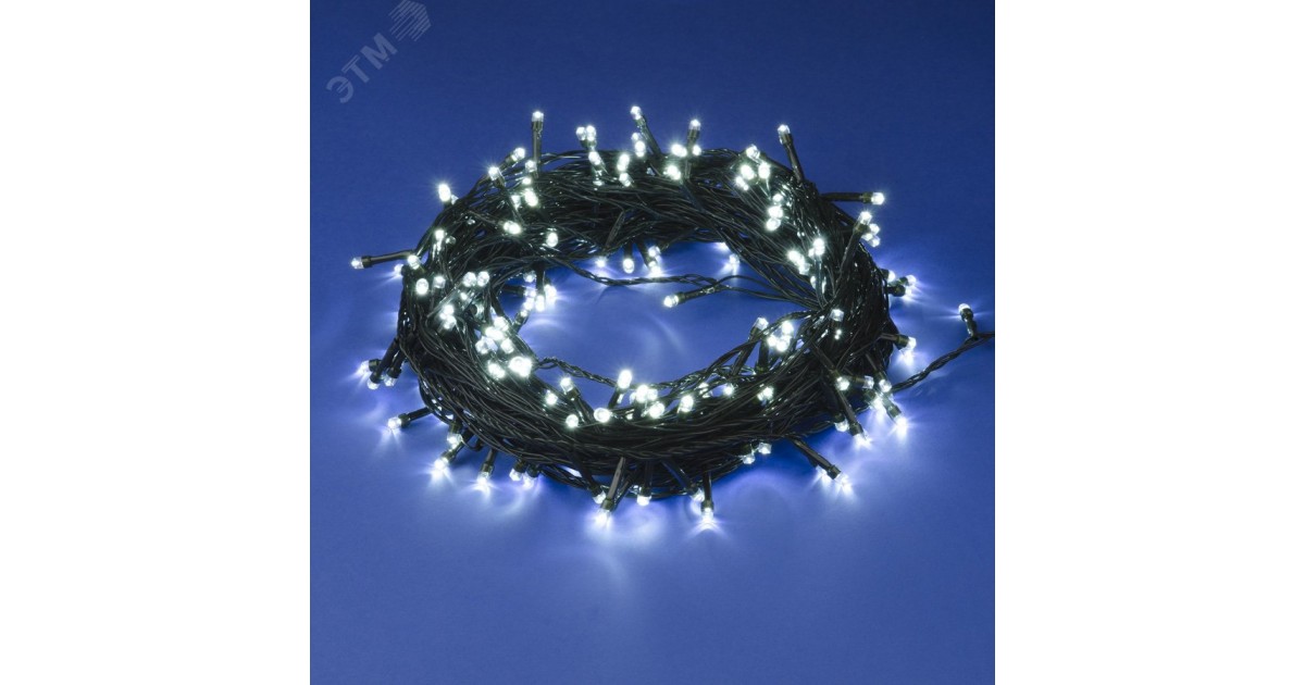 Купить Гирлянда светодиодная 10м ULD-S1000-100/DGA WHITE IP20 100 светодиодов Провод зеленый UL-00008408 Uniel оптом в Москве