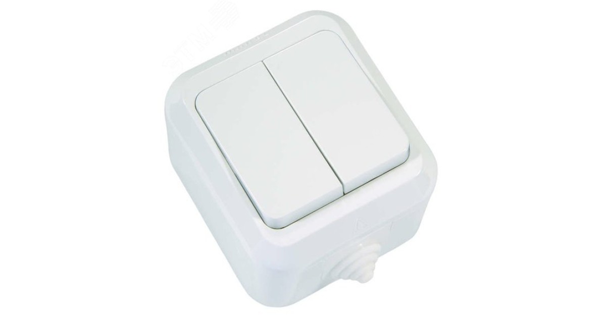 Купить Выключатель 2-кл. ОП 10А IP44 п/герм. бел. 18301 Makel оптом в Москве