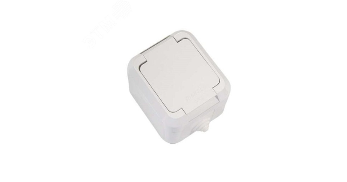 Купить Розетка 1-м ОП 16А IP44 с заземл. с крышкой п/герм. бел. 18304 Makel оптом в Москве