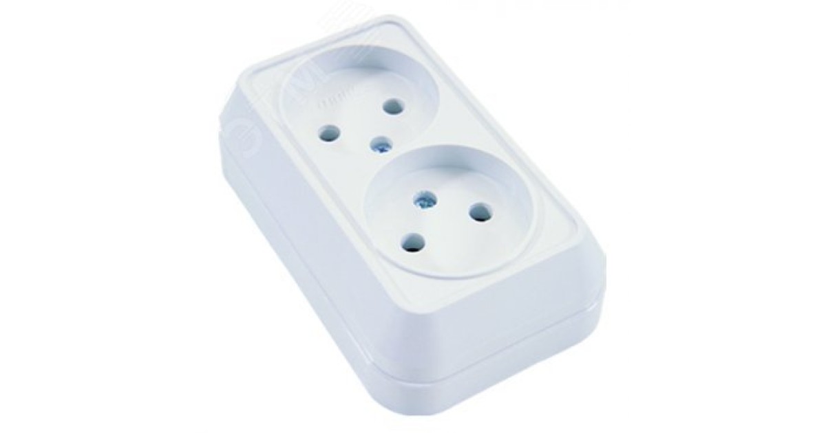 Купить Розетка 2-м ОП 16А IP20 без заземл. бел. 45117 Makel оптом в Москве