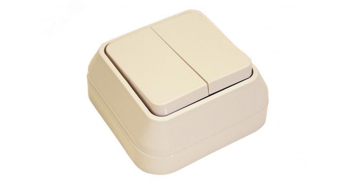 Купить Выключатель 2-кл. ОП 10А IP20 крем. 45203 Makel оптом в Москве