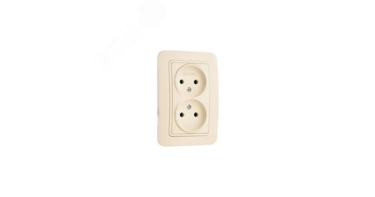 Купить Розетка 2-м СП Lillium 16А IP20 без заземл. крем./крем. 70217 Makel оптом в Москве