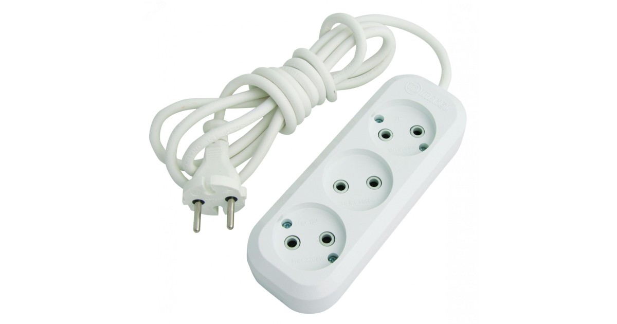 Купить Удлинитель 3х3м без заземл. 10А IP20 MGP123 Makel оптом в Москве