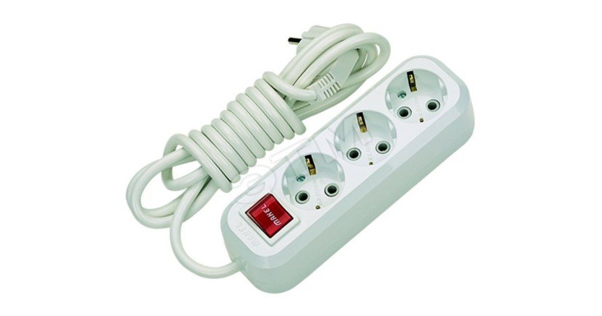 Купить Удлинитель 3х2м с заземл. 16А IP20 с выкл. MGP212 Makel оптом в Москве