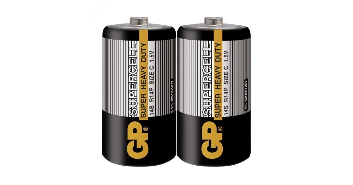 Купить Батарейка солевая Super & Greencell & PowerPlus -2 шт. в пленке 2690 GP Batteries оптом в Москве