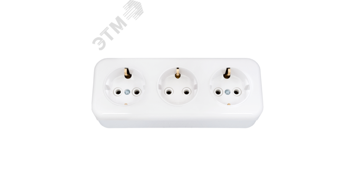 Купить Беларусь Розетка тройная наружная с заземлением Розетка РА16-243 Белтиз оптом в Москве