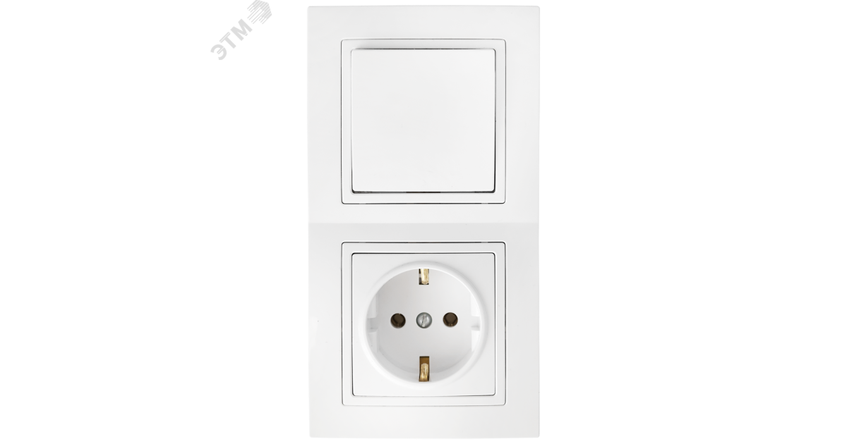 Купить Беларусь Блок: выключатель скрытый одноклавишный + розетка 1п с заземлением Блок В-РЦ-729 Белтиз оптом в Москве