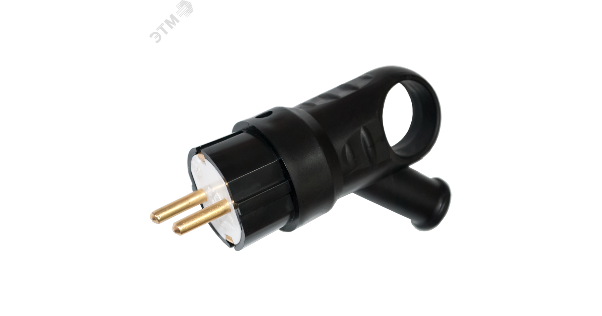 Купить Беларусь вилка угловая с кольцом 2P+E 16А каучук В16-385 Вилка В16-385 Белтиз оптом в Москве