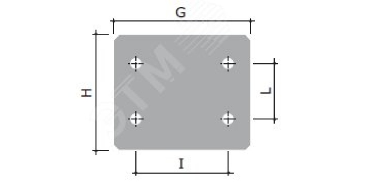 Купить Монтажная пластина из оцинкованной стали 206х172 мм, для коробок 239х202 мм 653014 DKC оптом в Москве