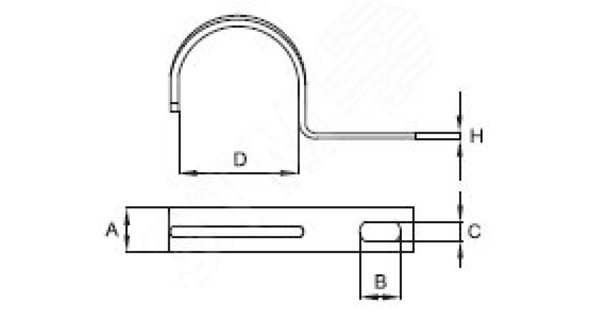 Купить Скоба крепежная однолапковая d48-50мм метал. оцинк. 53348 DKC оптом в Москве