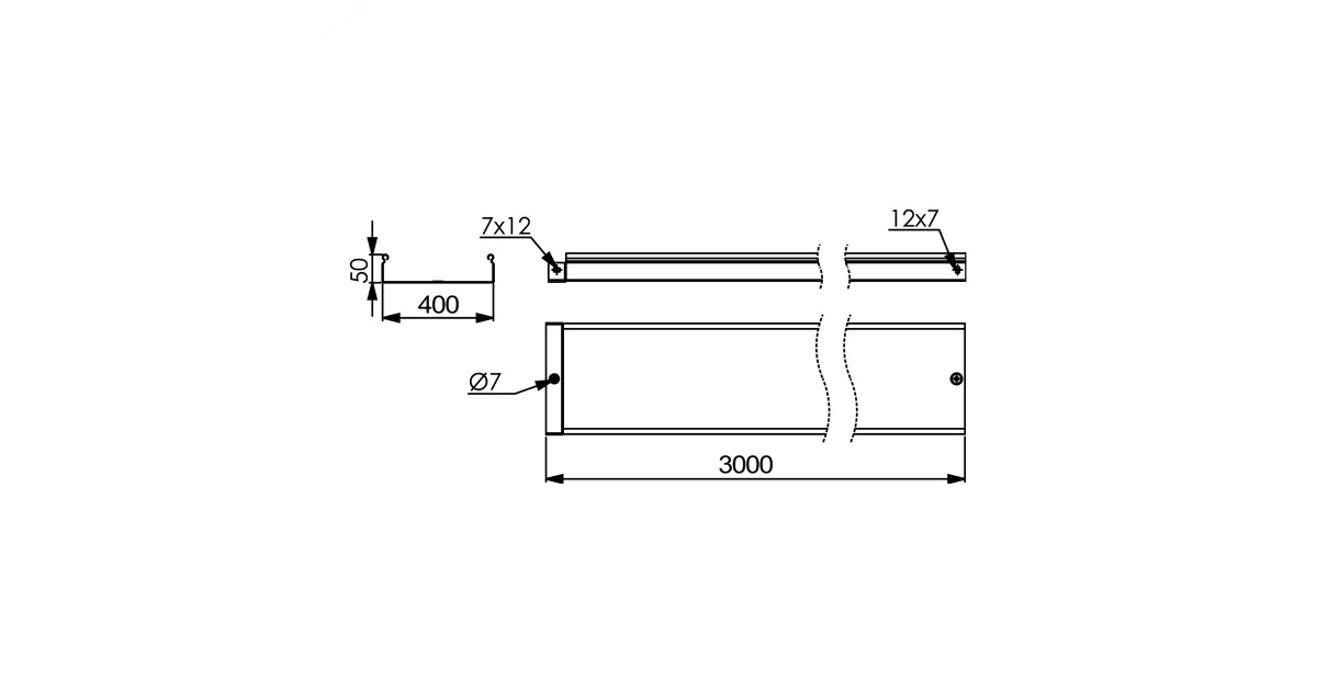 Купить Лоток листовой 400х50 L 3000, цинк-ламельный 35026ZL DKC оптом в Москве