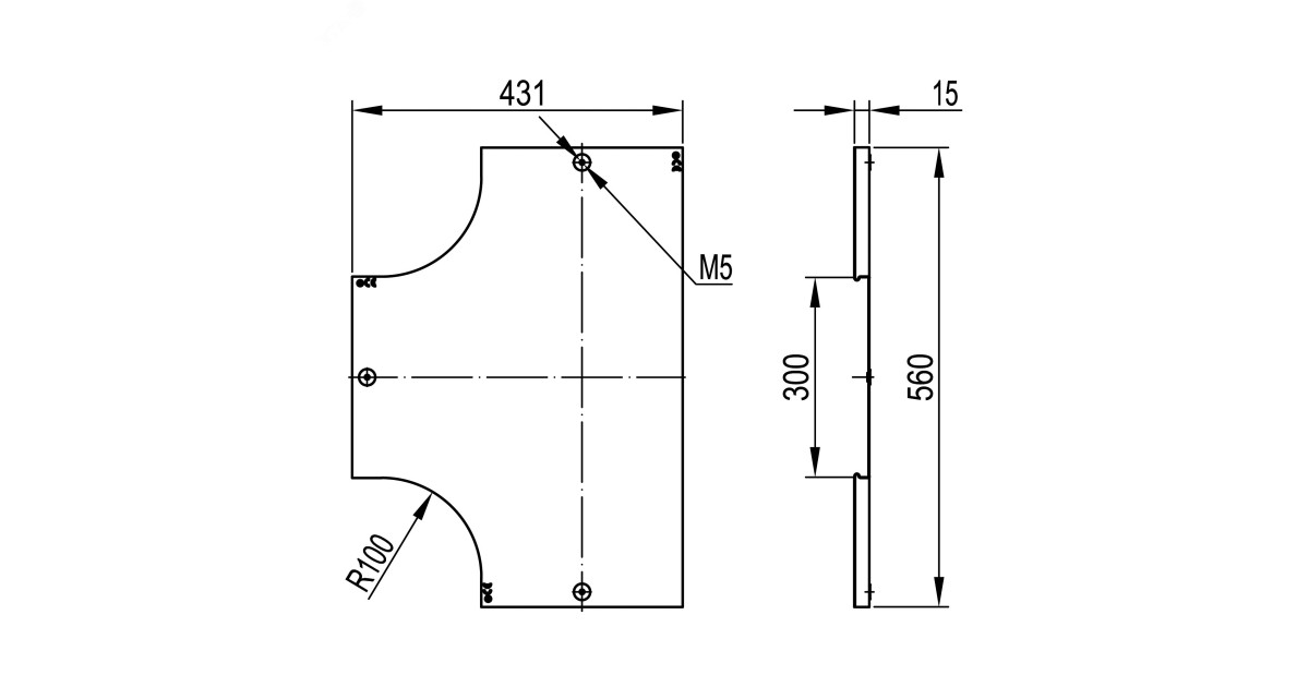 Купить Крышка на ответвитель DPT Т-образный горизонтальный осн.300, горячеоцинкованная в комплекте с метизами и пластинами PTCE 38045KHDZ DKC оптом в Москве