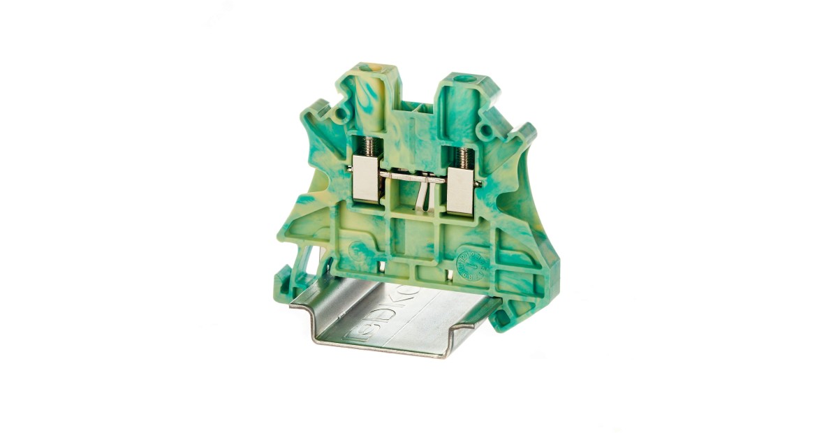 Купить Клемма заземления винтовой зажим 2 точки подключения 4кв.мм TUR-4-PE DKC оптом в Москве