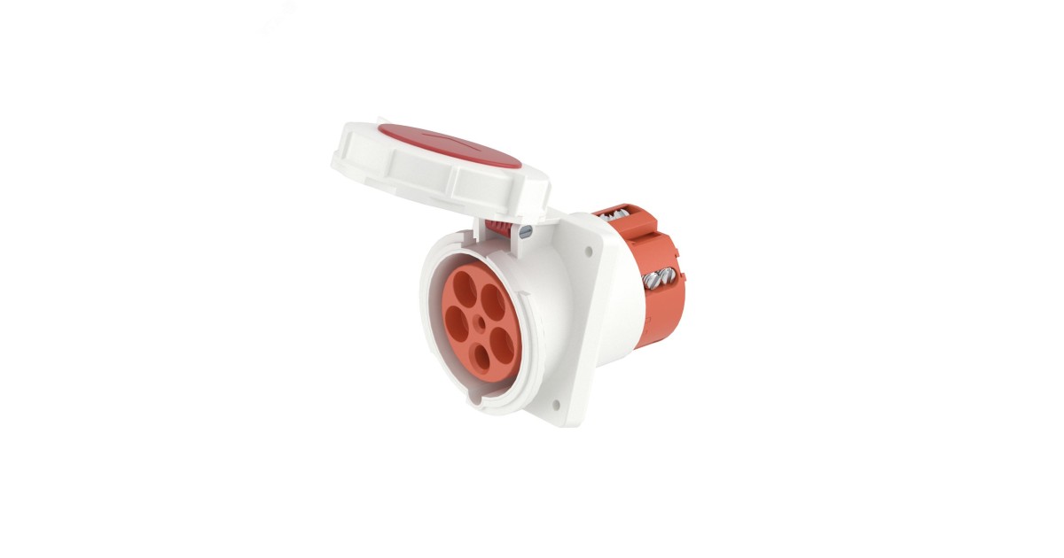 Купить Розетка панельная с наклоном IP67 63A 3P+E+N 400В DIS4156367 DKC оптом в Москве