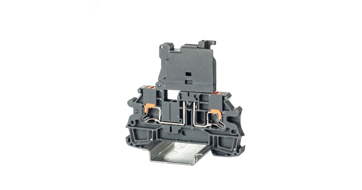 Купить Клемма для предохранителя, зажим push-in, 2 точки подключения, 4 кв.мм, серая IPR-4-HESI DKC оптом в Москве