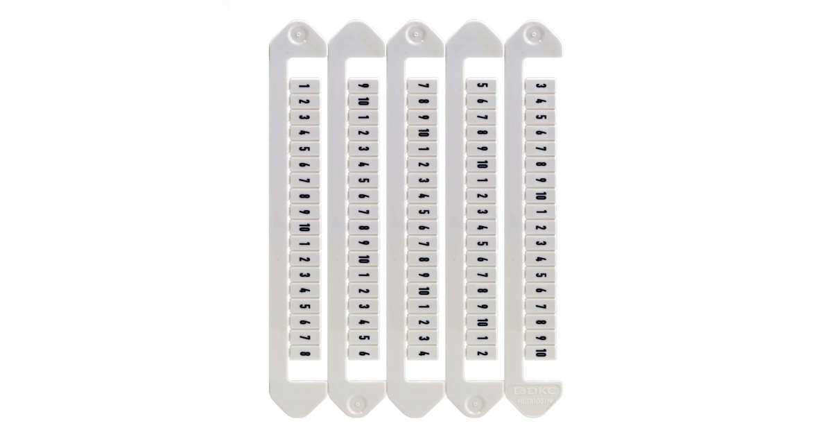 Купить Маркировка для клемм, ширина 5 мм, от 31 до 40, горизонтальная ориентация NUTB-5-31-40H DKC оптом в Москве