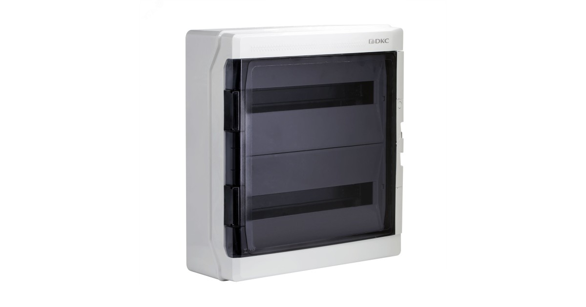 Купить Щиток настенный с дверцей 36 мод.,IP65, серый, с клеммным блоком 63А RB36W6TGD DKC оптом в Москве