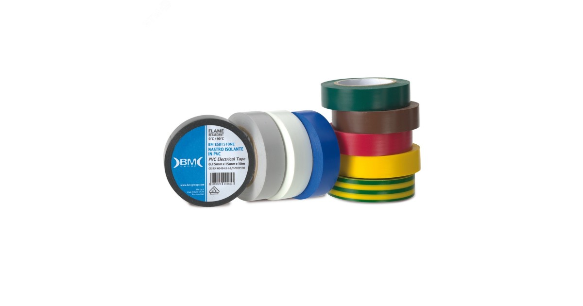 Купить Изолента ПВХ 15 мм x 25 м, цвет черный BM-ESB1525NE BM-Group оптом в Москве