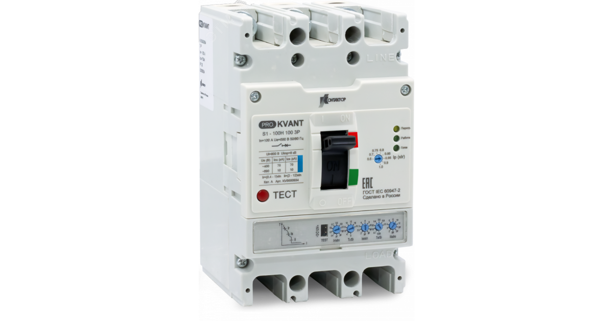 Купить Выключатель автоматический PRO.KVANT S1-100S 3P 100A 50kA KV0000932 КОНТАКТОР(группа Legrand) оптом в Москве