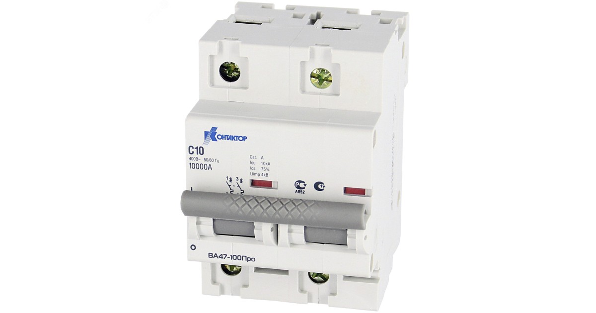 Купить Выключатель автоматический двухполюсный 50А С ВА47-100Про 10kA 7000327 КОНТАКТОР(группа Legrand) оптом в Москве