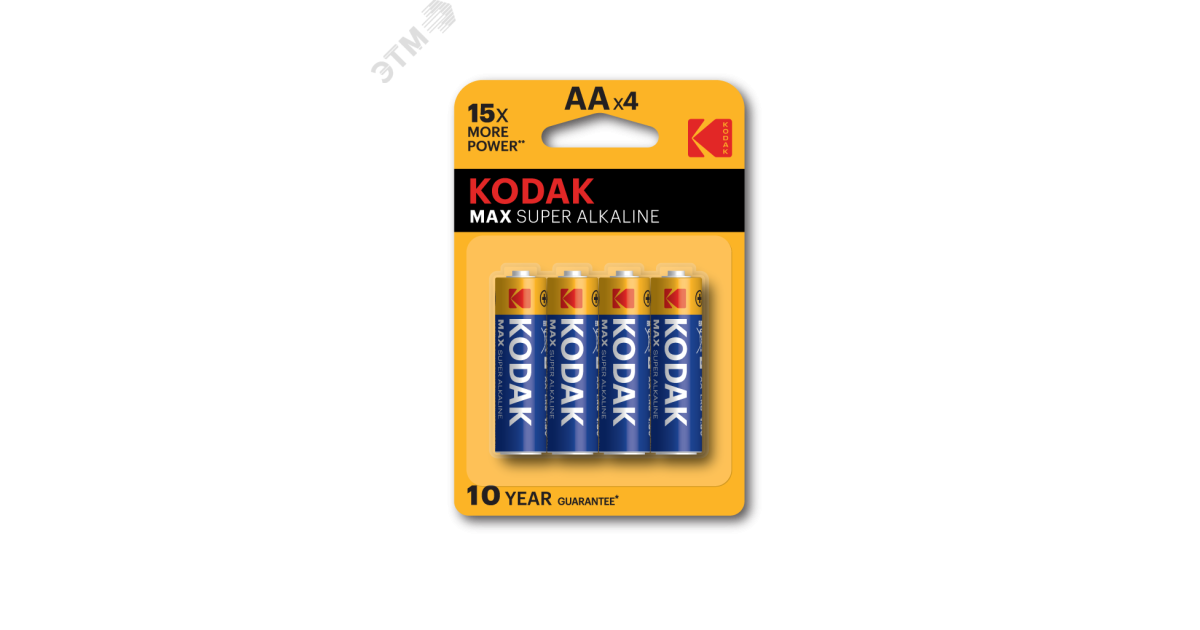Купить Батарейка MAX LR6-4BL [KAA-4 ] (80/400/17600) СТРОГО КРАТНО 4 шт Б0005120 Kodak оптом в Москве