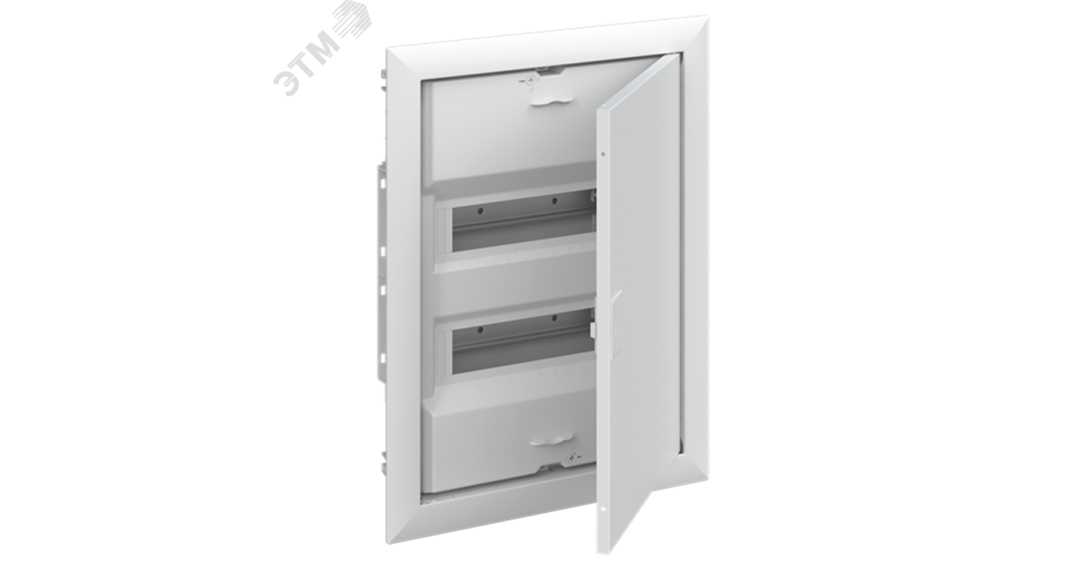 Купить Щит распределительный встраиваемый 24 модуля ЩРв-п-24 пластиковый UK600 с дверью и самозажимными клеммами N/PE (UK624N3) 2CPX031370R9999 ABB оптом в Москве