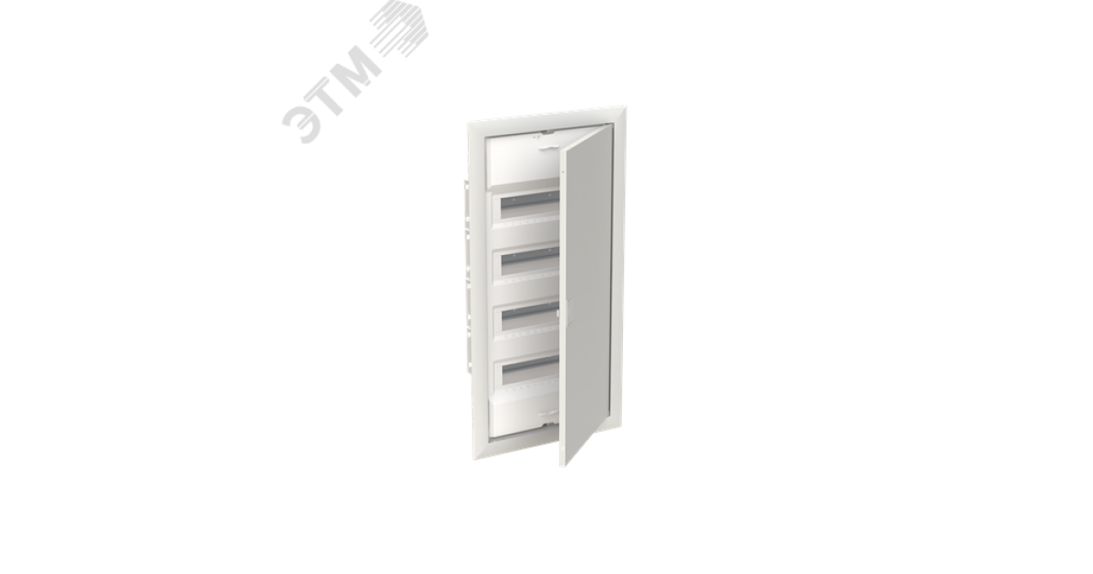 Купить Щит распределительный встраиваемый 48 модулей ЩРв-п-48 пластиковый UK600 с дверью и самозажимными клеммами N/PE (UK648N3) 2CPX031372R9999 ABB оптом в Москве