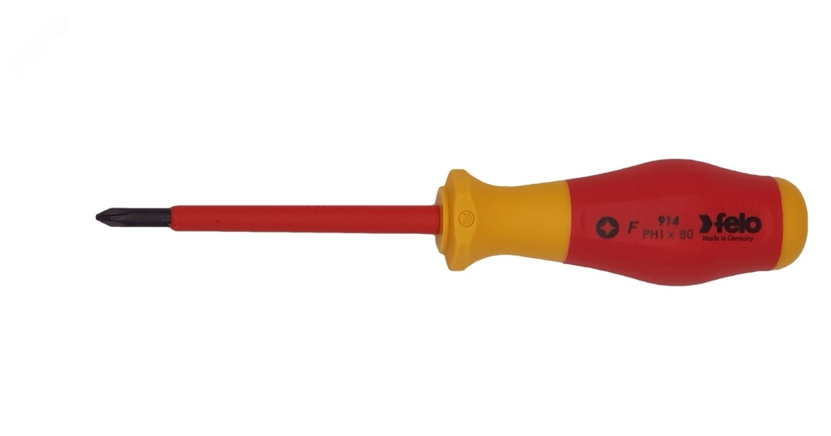 Купить Отвертка диэлектрическая крестовая PH1х80 Felo 91410290 FELO оптом в Москве
