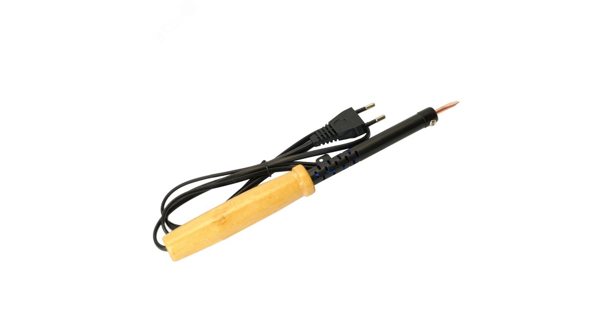 Купить Паяльник с деревянной ручкой 30W, нихромовый нагреватель, долговечное жало, 230В 49983 Feron оптом в Москве