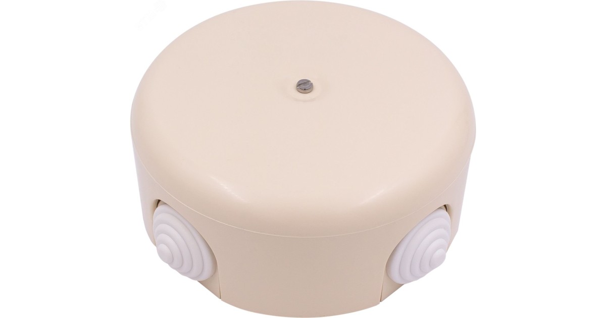 Купить Коробка распределительная 110мм (4 кабельных ввода в комплекте) пластик песочн. зол. B1-522-24-K Bironi оптом в Москве