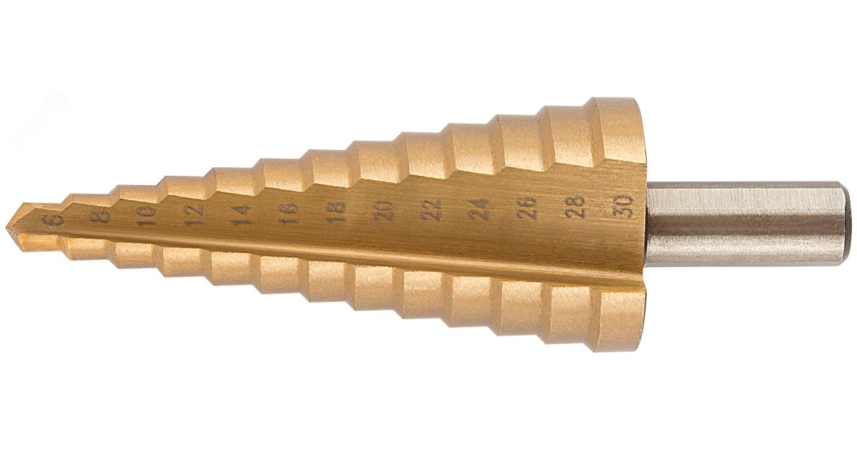 Купить Сверло ступенчатое HSS по металлу, 13 ступеней, 6-30 мм 36403 FIT оптом в Москве