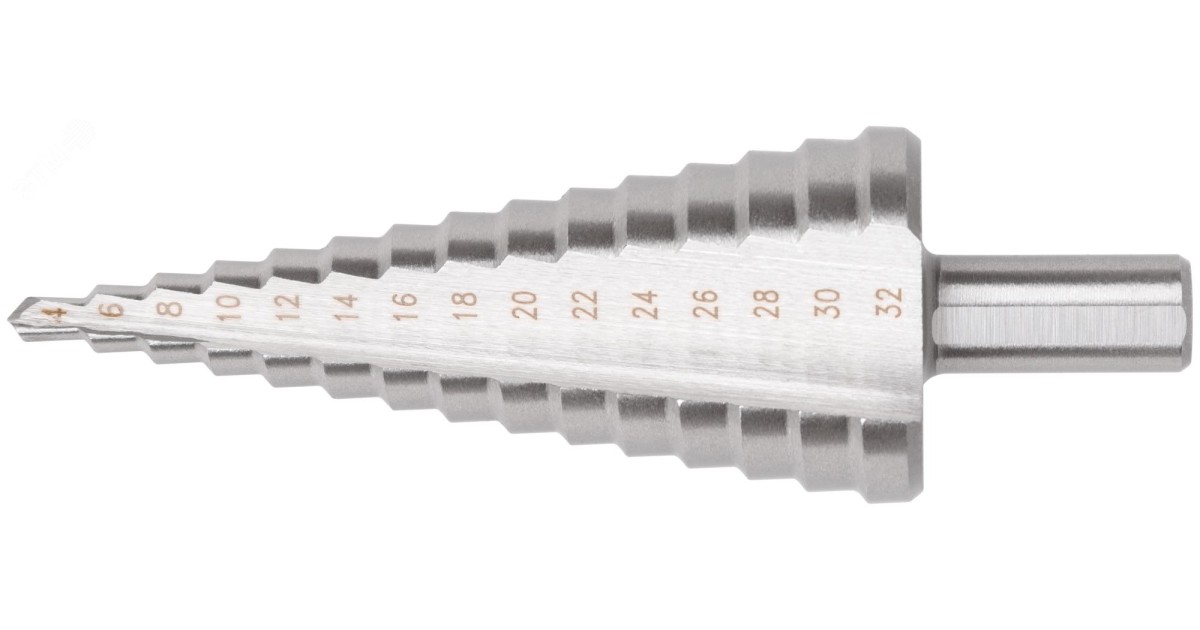 Купить Сверло ступенчатое HSS по металлу, 15 ступеней, 4-32 мм 36405 FIT оптом в Москве