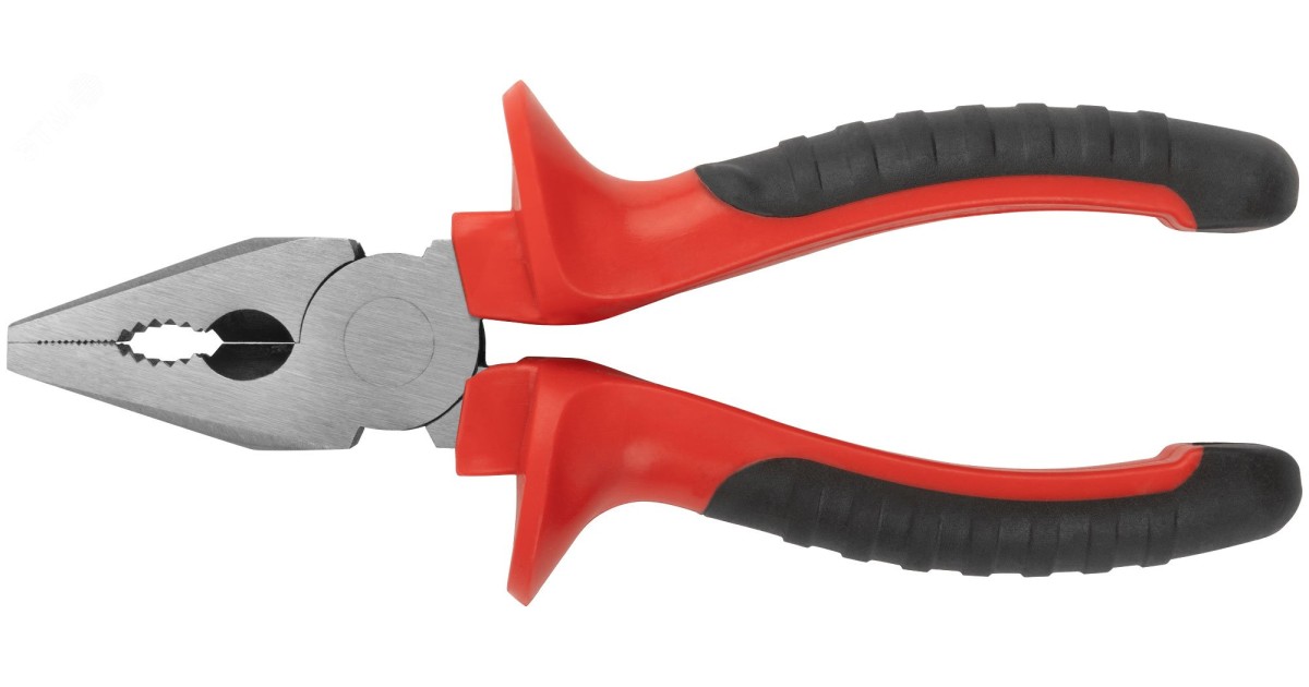 Купить Плоскогубцы комбинированные ""Оптима"", двухцветные обрезиненные ручки, полированная сталь 165 мм 47553 FIT оптом в Москве